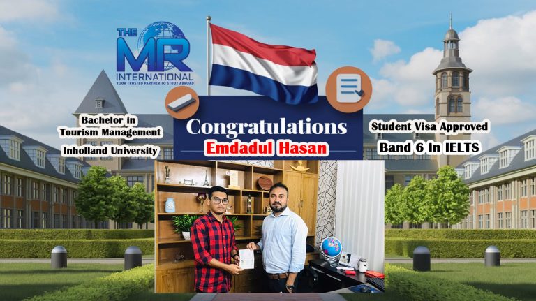 The MR International, Study in Netherlands from BD, Netherlands Visa Success from BD, Best Education Consultant in BD for Netherlands, Netherlands Visa Success of Emdadul